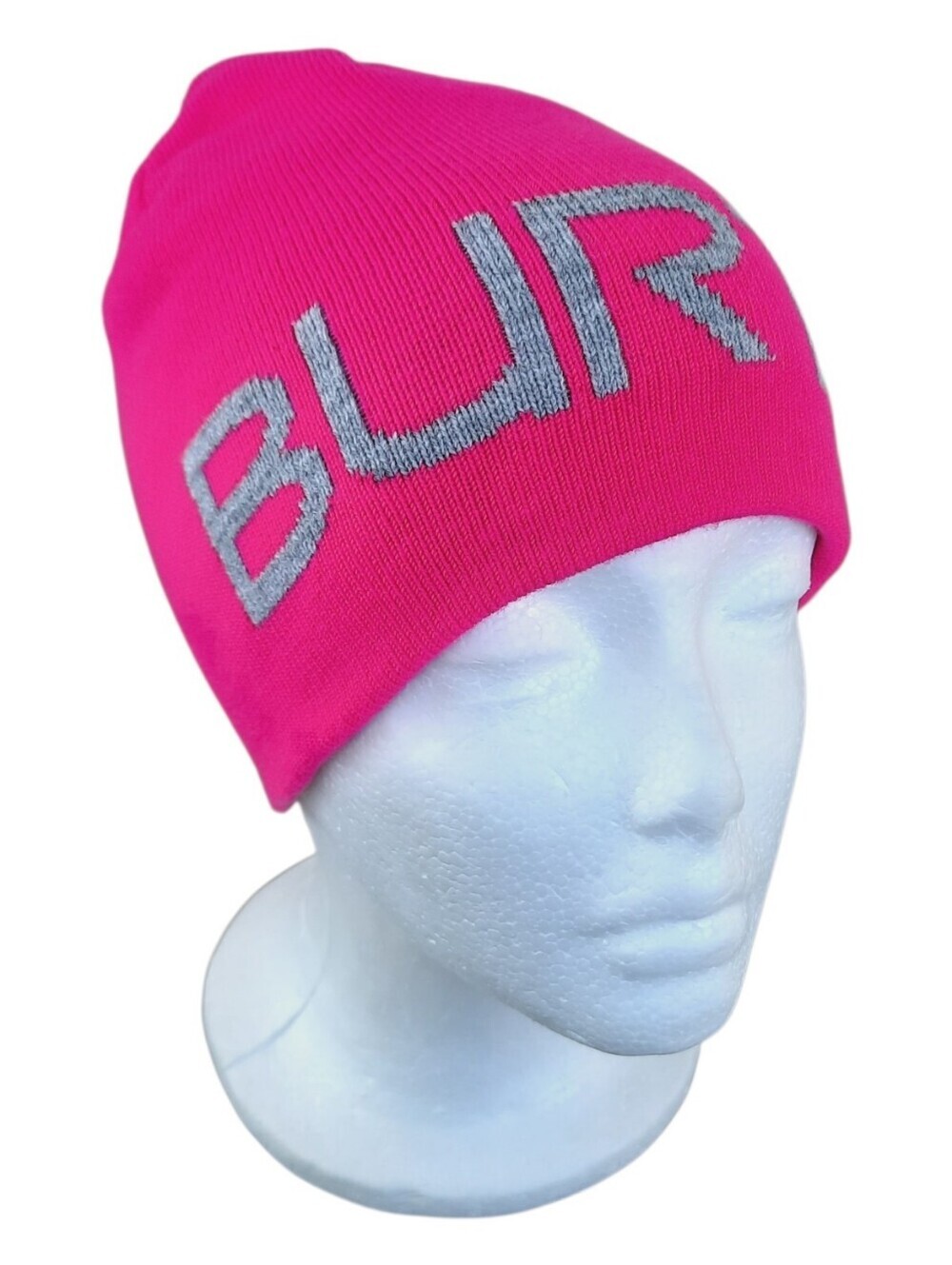 Burton Up On Lights Reversible Beanie Pink Gray Billboard Snowboard Hat OS